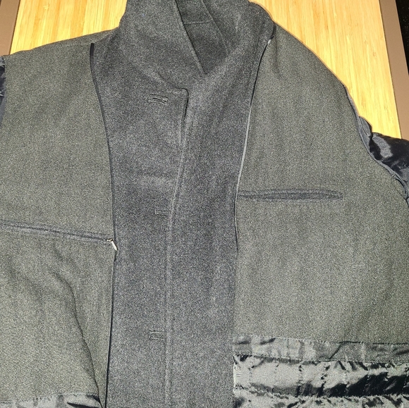 Alfani Charcoal Gray Wool Blend Pea Coat Men's Size Small - Picture 9 of 9